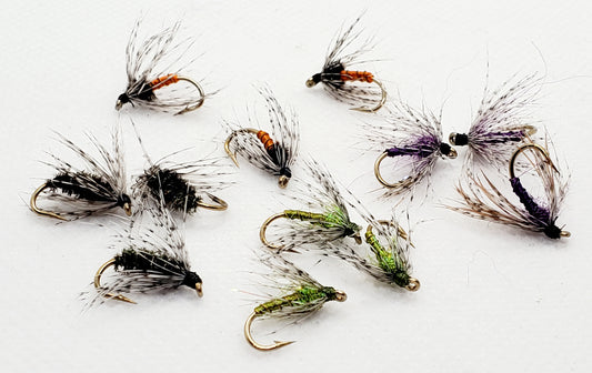 Soft Hackle Flies #12, 4 Colors, Partrige and Orange