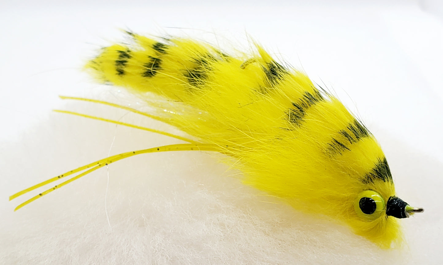 Dumbell Zonker Fly, Dumbell Rabbit Strip Streamer Fly, Zonker Fly