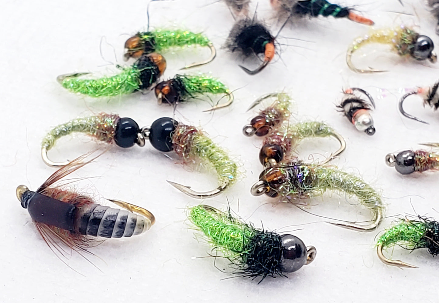 Caddisfly Nymph / Larva SELECTION, Bead Head Caddis Nymph, Caddis Fly