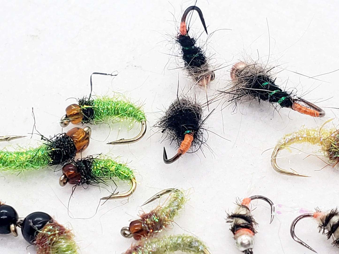 Caddisfly Nymph / Larva SELECTION, Bead Head Caddis Nymph, Caddis Fly