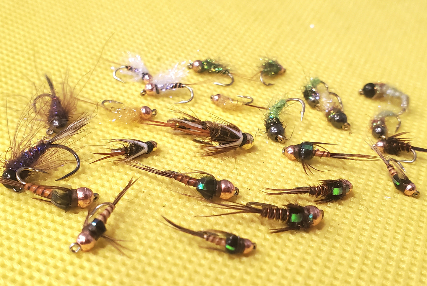 Tungsten Bead Trout Nymph Selection, 25 Bead Head Nymphs, 25 BH Nymphs