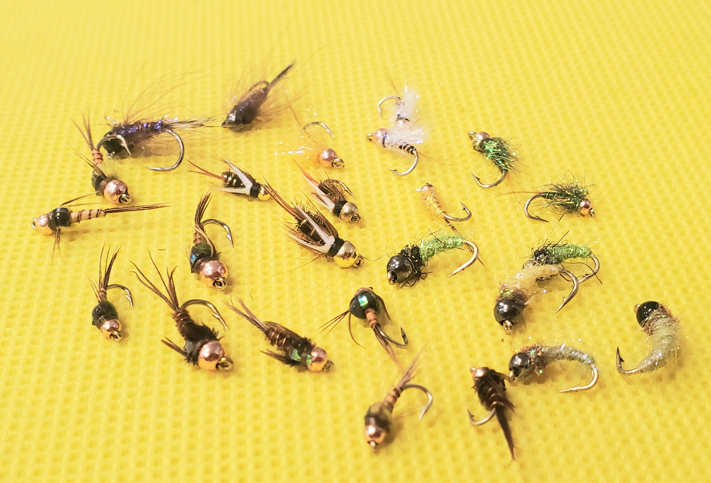 Tungsten Bead Trout Nymph Selection, 25 Bead Head Nymphs, 25 BH Nymphs