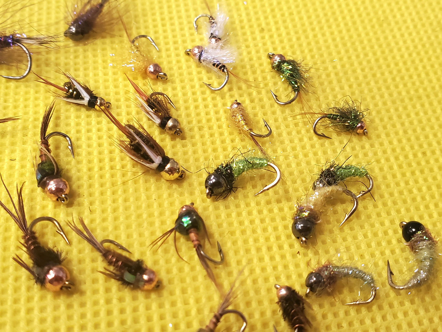 Tungsten Bead Trout Nymph Selection, 25 Bead Head Nymphs, 25 BH Nymphs