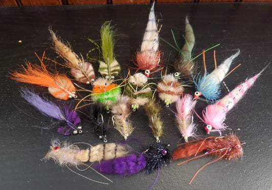 18 Redfish Fly Selection, 18 Redfish Flies, Redfish Fishing Fly Selection