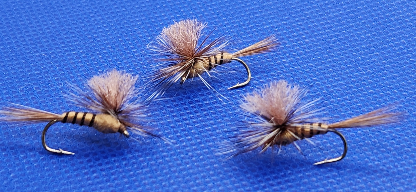 March Brown Parachute Dry Fly, Capt. Ken's March Brown, Parachute Dry Fly