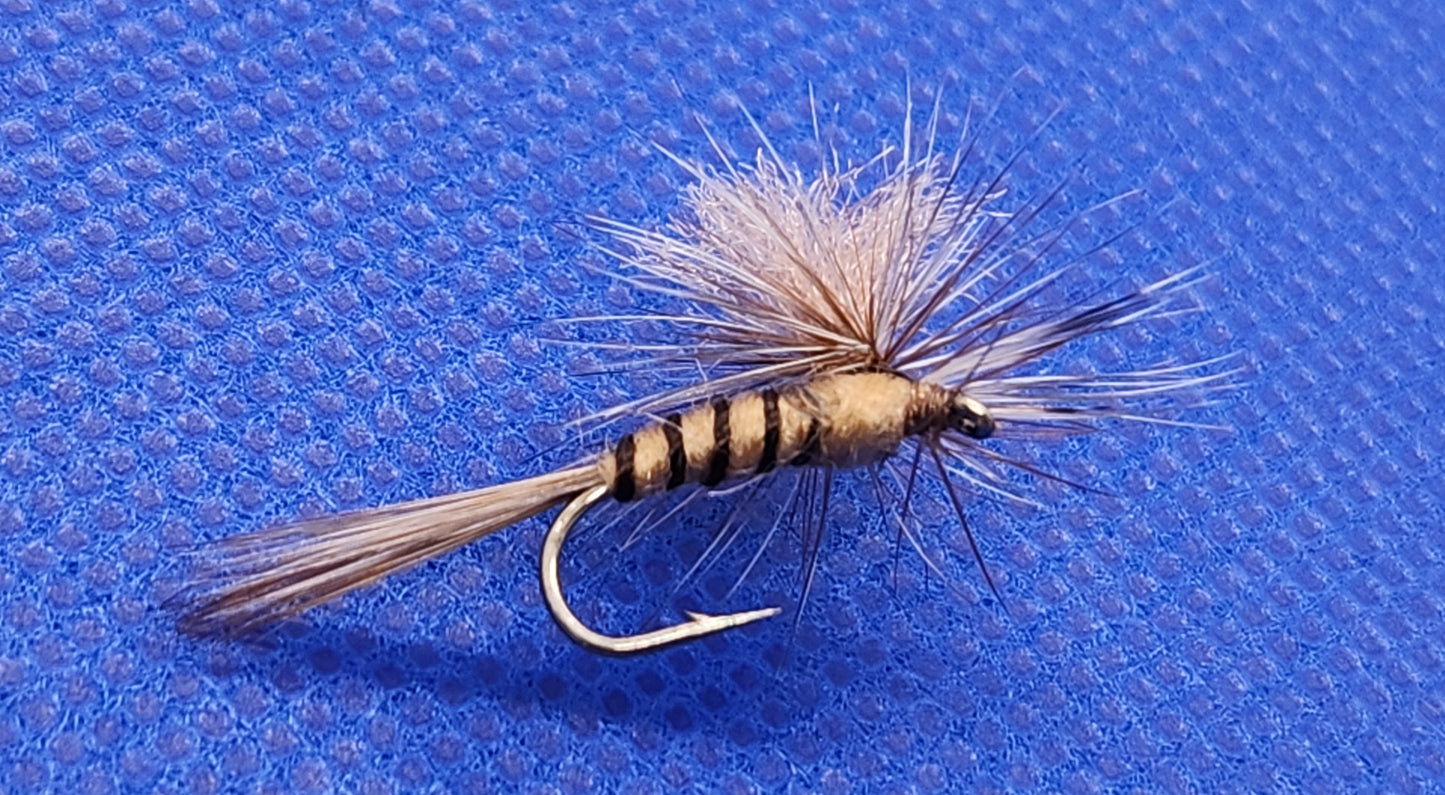 March Brown Parachute Dry Fly, Capt. Ken's March Brown, Parachute Dry Fly