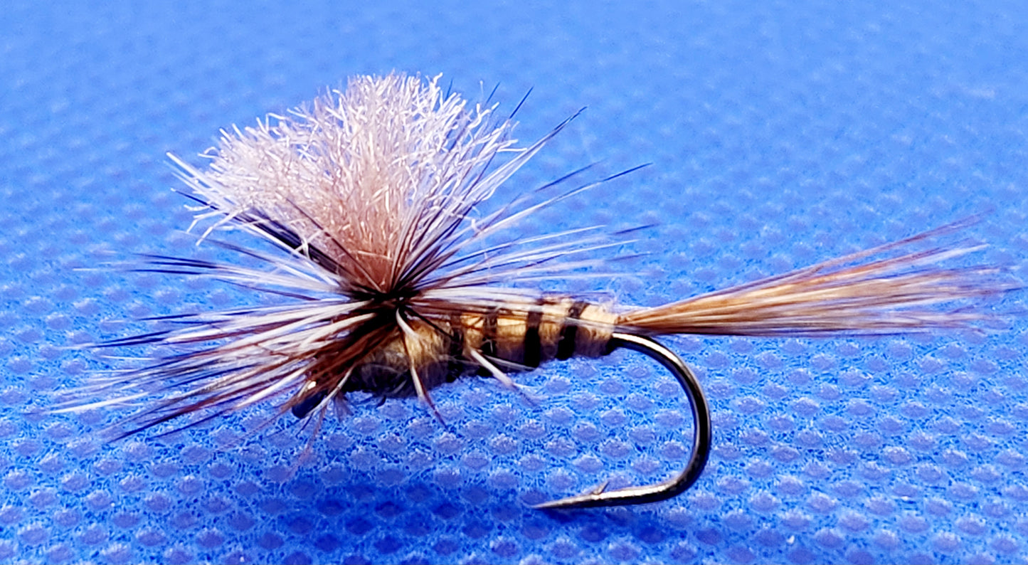 March Brown Parachute Dry Fly, Capt. Ken's March Brown, Parachute Dry Fly