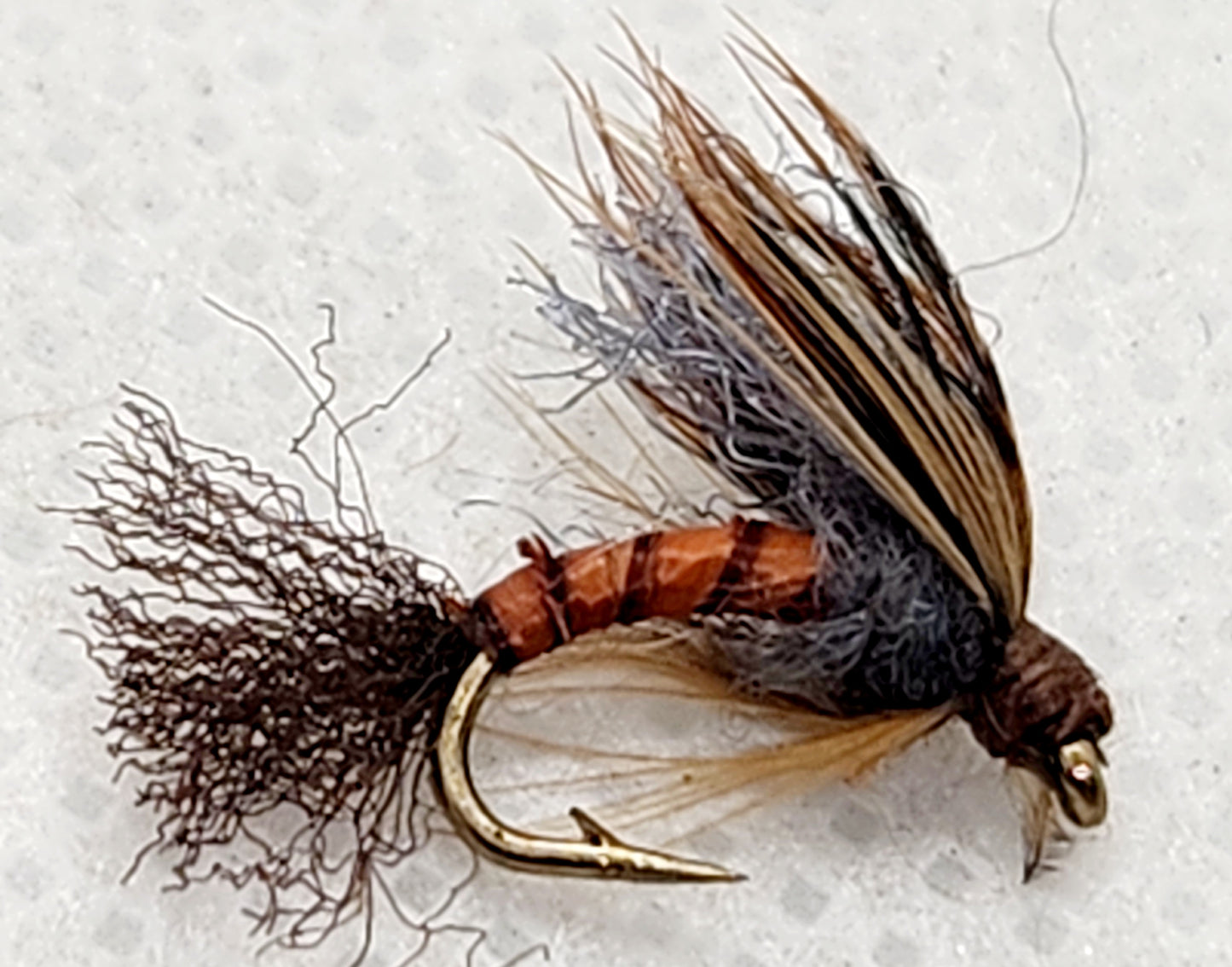 Blue Wing Olive Emerger Fly, Ken's Sunken BWO Emerger, Blue Wing Olive Fly