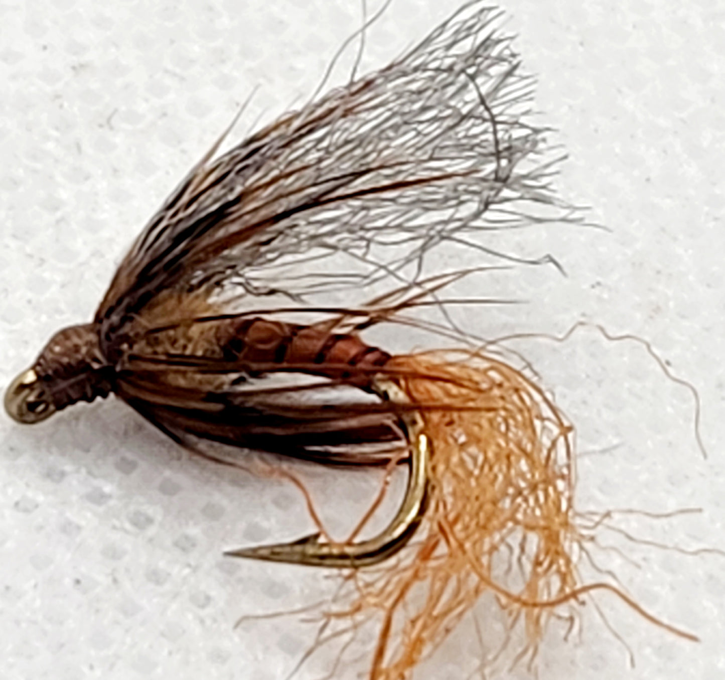 Hendrickson Emerger Fly, Mayfly Emerger, Ken's Sunken Hendrickson Emerger