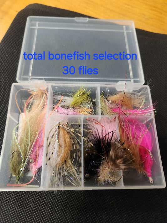 30 Bonefish Fly Selection, Complete Bonefish Fly Selection