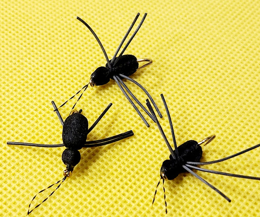 Foam Beetle Dry Fly - 3 pack #10