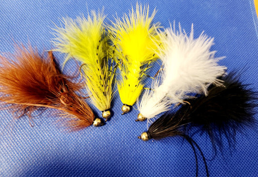 5 Bead Head Rubber Leg Wooly Bugger, 5 Wooly Bugger