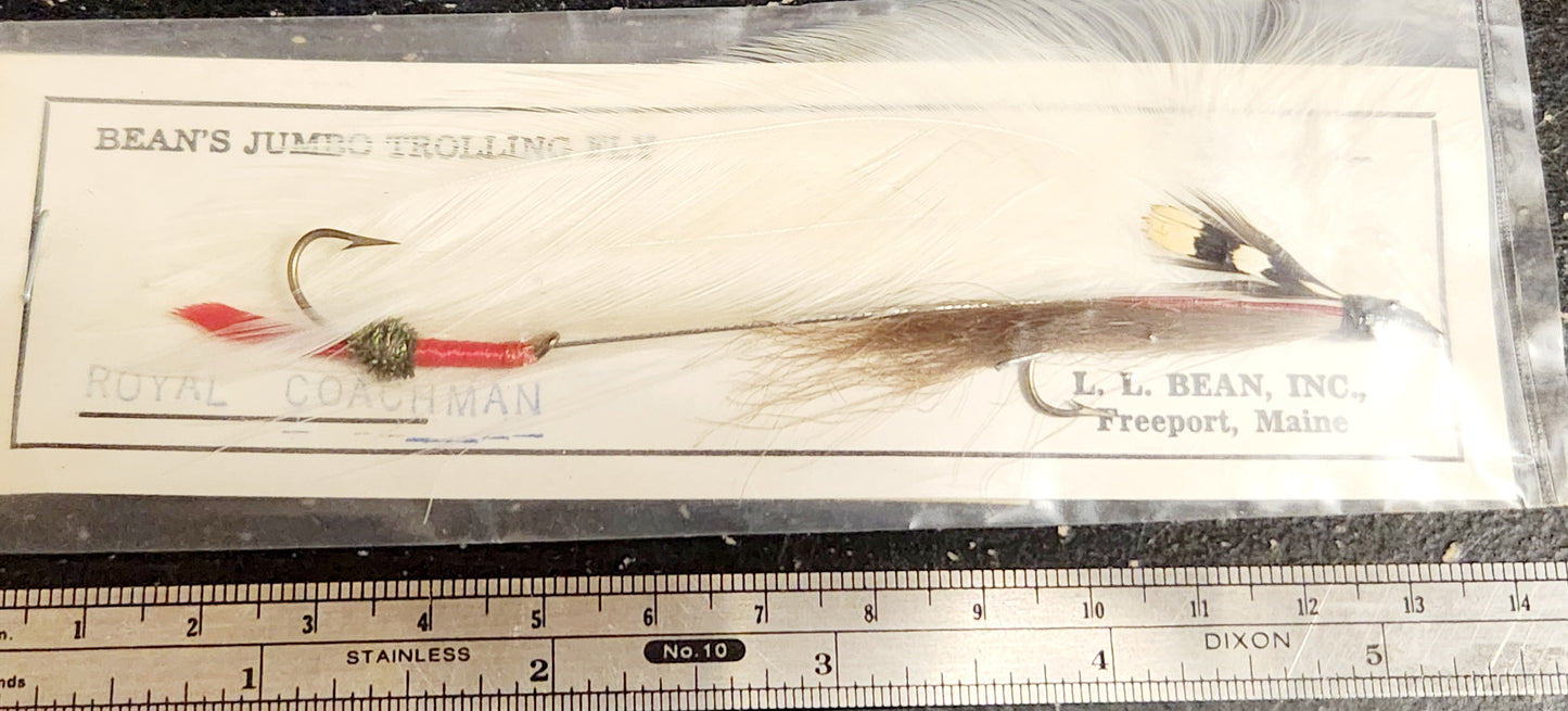 Vintage Royal Coachman Trolling Fly, Jumbo 5" Royal Coachman Tandem Streamer Fly