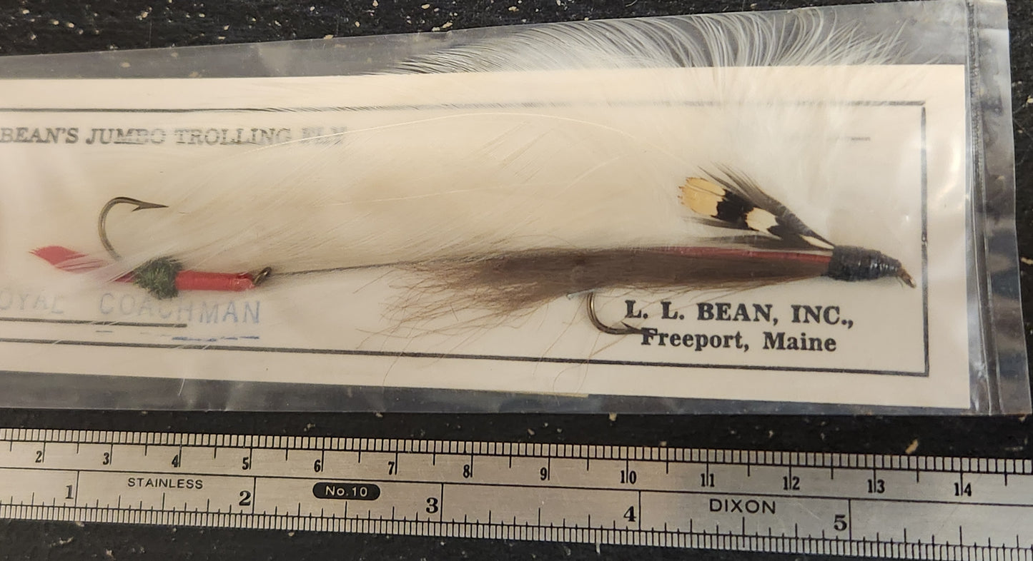 Vintage Royal Coachman Trolling Fly, Jumbo 5" Royal Coachman Tandem Streamer Fly