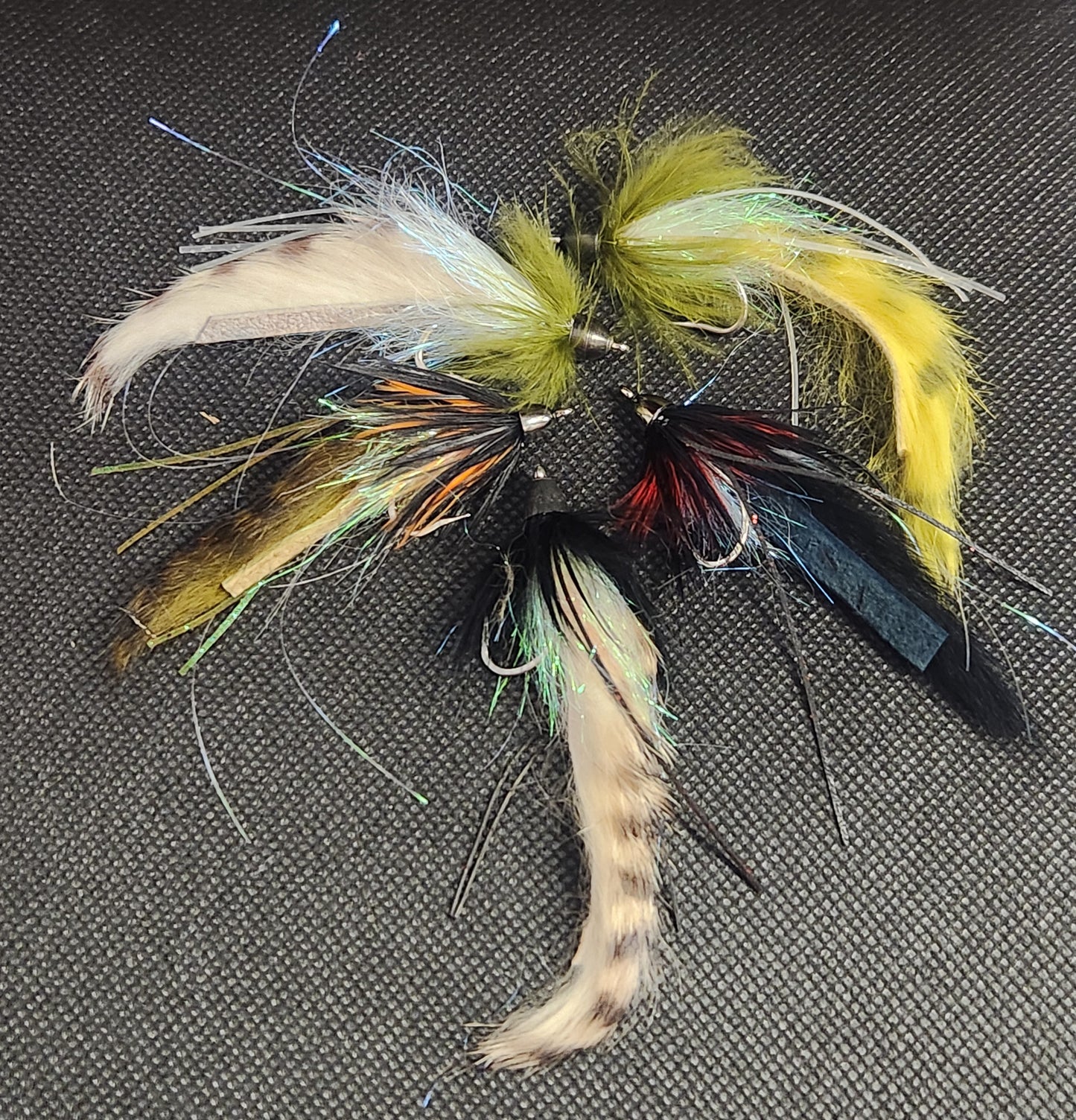Small Conehead Leech Selection, Conehead Rabbit Leech, Conehead Streamer Fly, String Leech