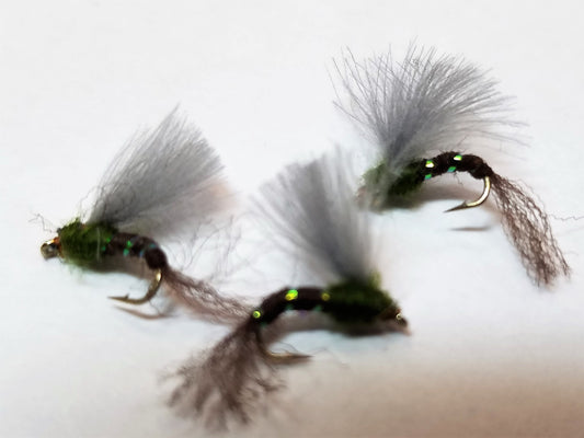 Blue Wing Olive Emerger, CDC Blue WIng Olive Emerger, BWO Emerger