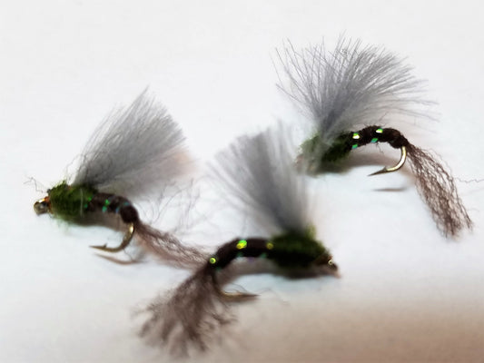 Blue Wing Olive Emerger Fly, CDC Blue WIng Olive Emerger, BWO Emerger
