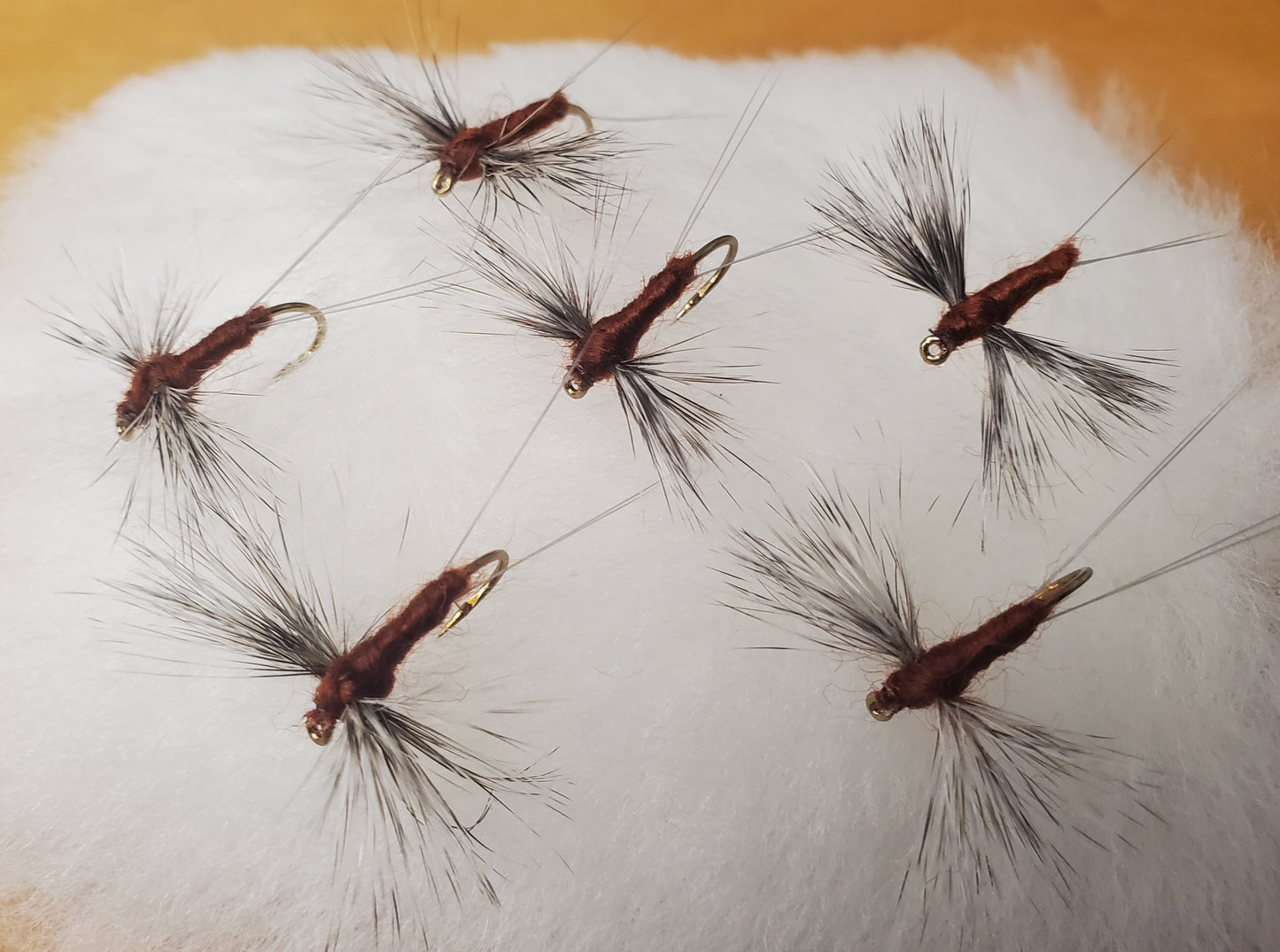 Rusty Spinner Selection, Ken's Hackle Wing Rusty Spinner Selection, 6 or 12 Fly Selection