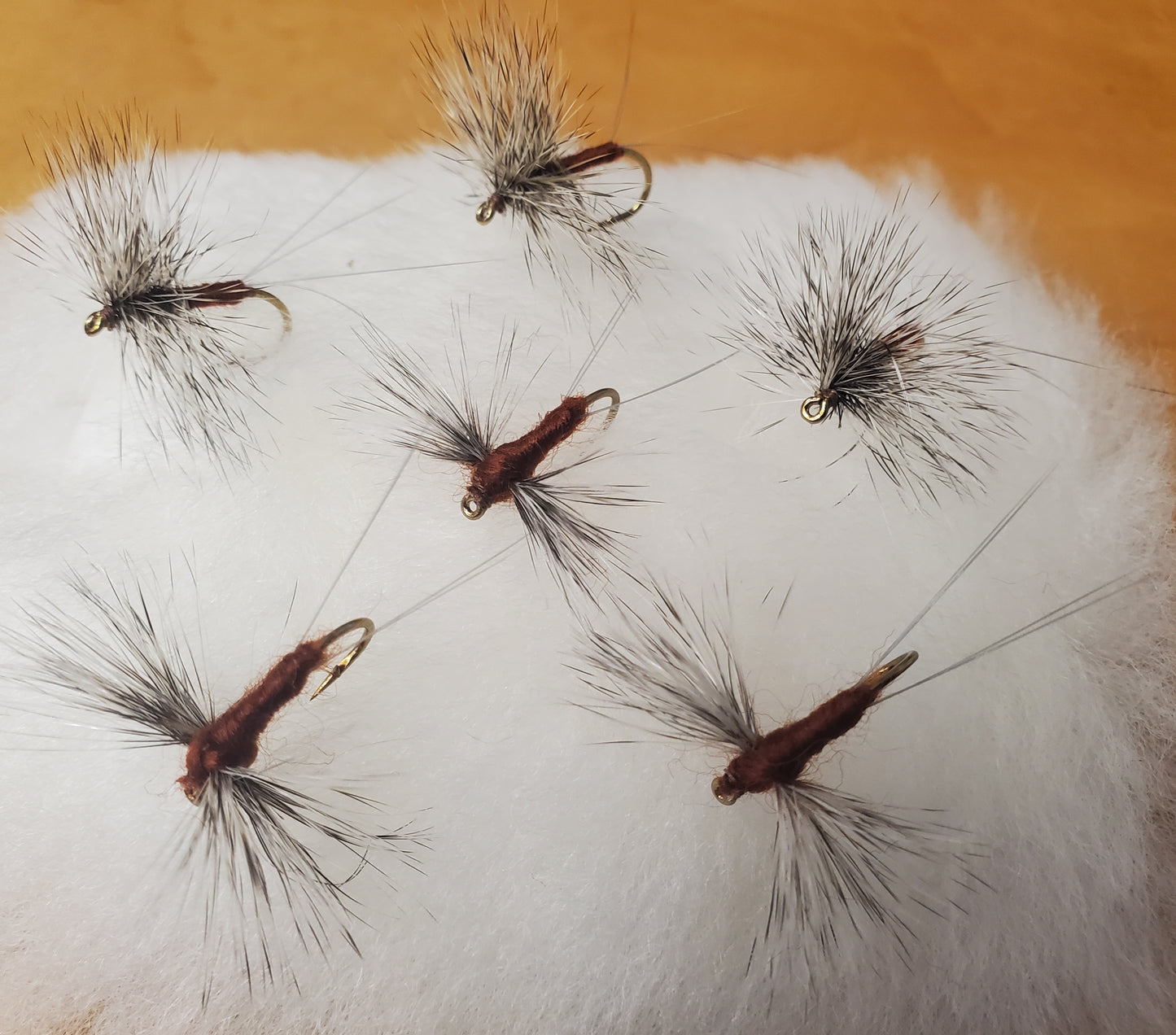 Rusty Spinner Selection, Ken's Hackle Wing Rusty Spinner Selection, 6 or 12 Fly Selection