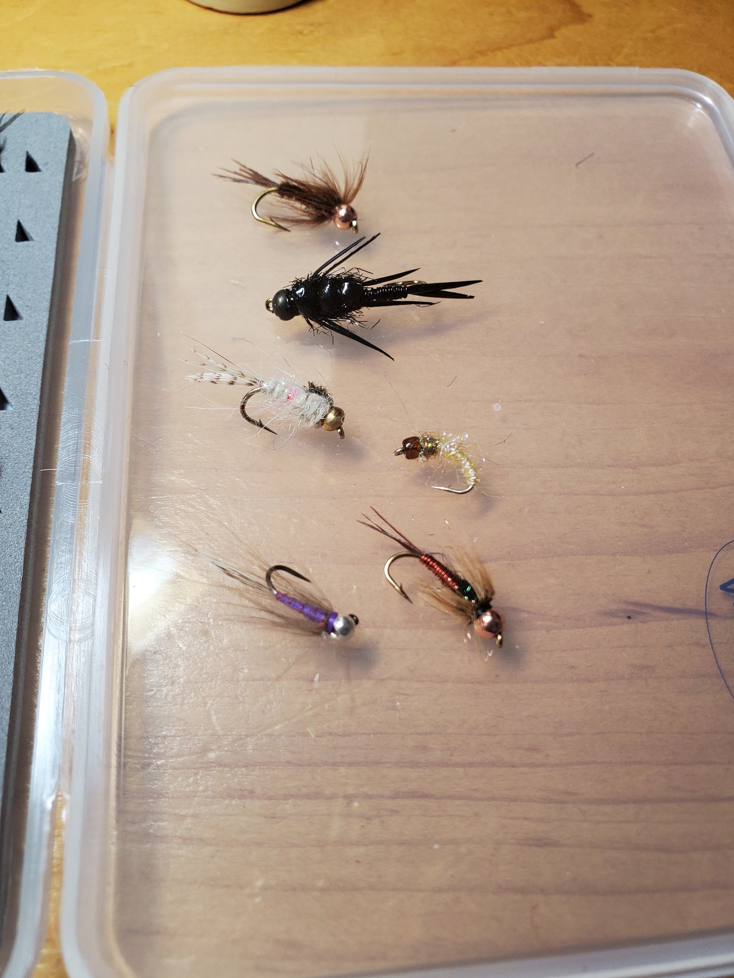 66 Bead Head Nymph Trout Flies in fly Box, Trout Fly Assortment, Nymph Selection