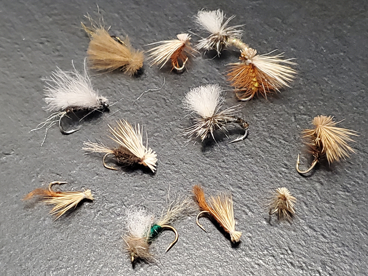 Dozen Mixed Caddis Dry Flies, 12 Fly Caddis Selection