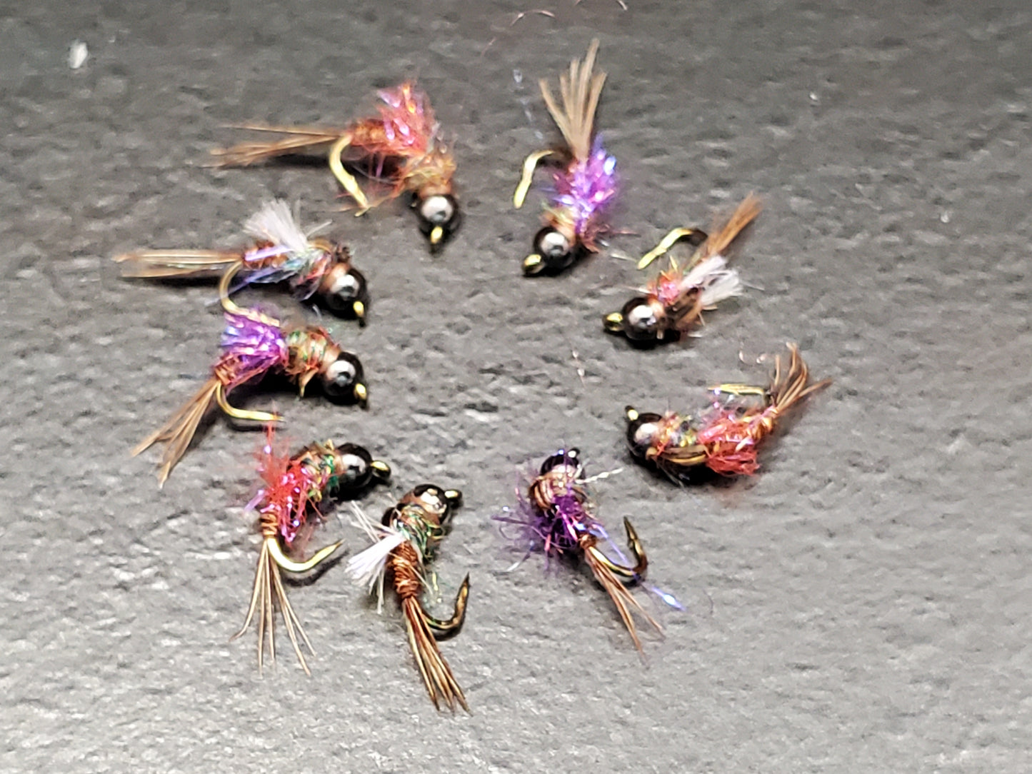 Trigger Nymph Selection, Ken's Tungsten Trigger Nymph Selection - 12 Flies