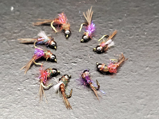 Trigger Nymph Selection, Tungsten Trigger Nymph Selection - 12 Flies