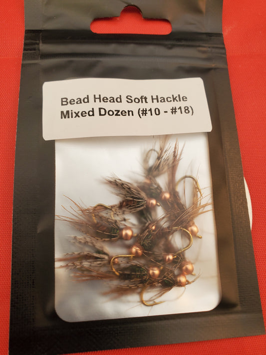 Bead Head Pheasant Tail Soft Hackle SELECTION 12 Flies