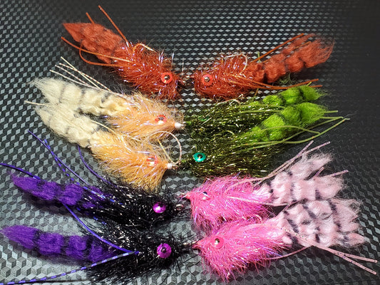 10 Redfish Crack Selection, Redfish Crack Fly, Redfish Slider