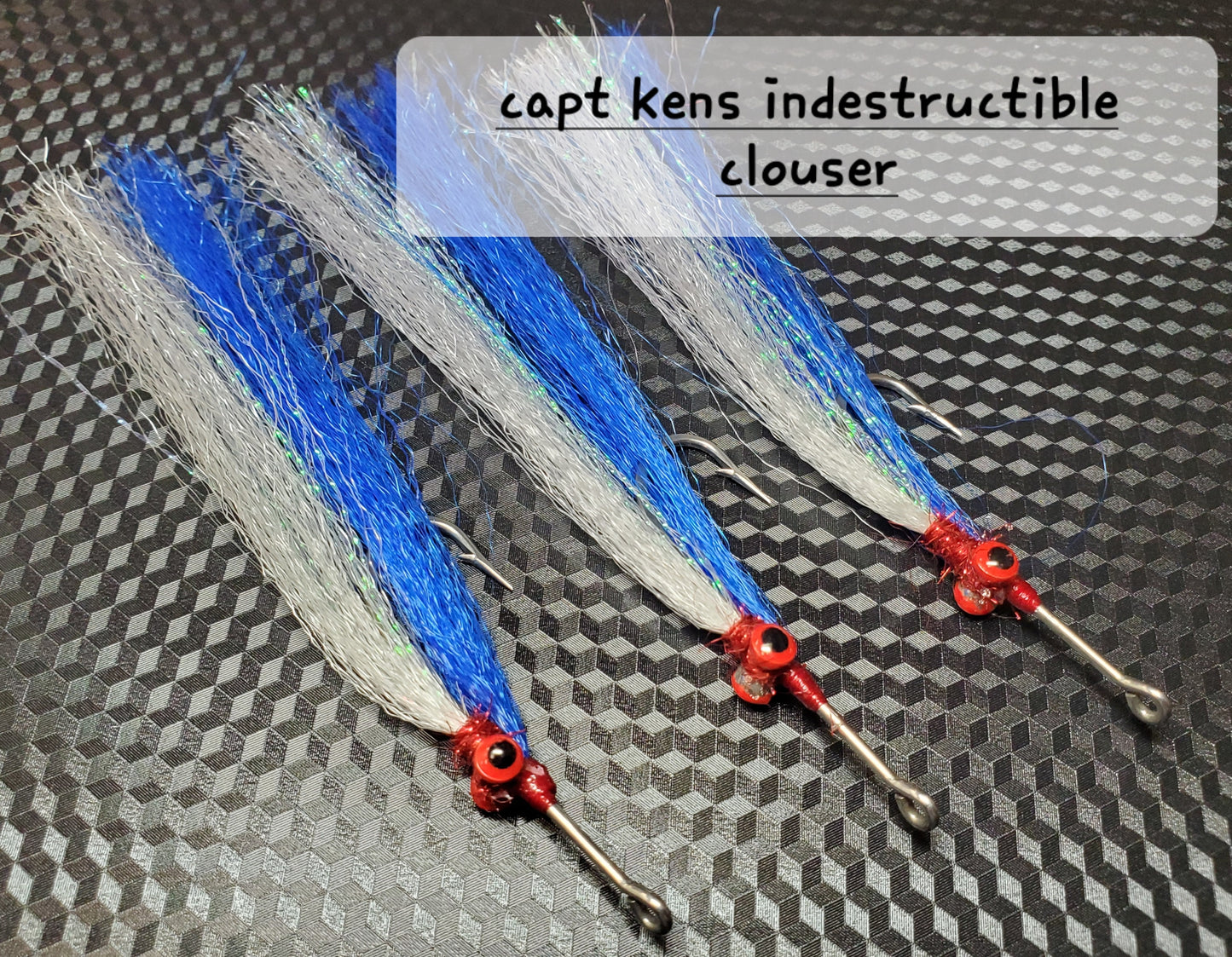 3 Ken's Indestructible Salt Water Clouser Minnow, Clouser Minnow. Salt Water Clouser Minnow