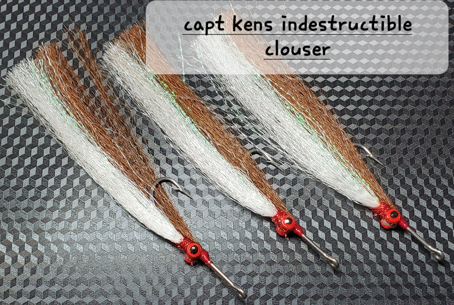 3 Ken's Indestructible Salt Water Clouser Minnow, Clouser Minnow. Salt Water Clouser Minnow