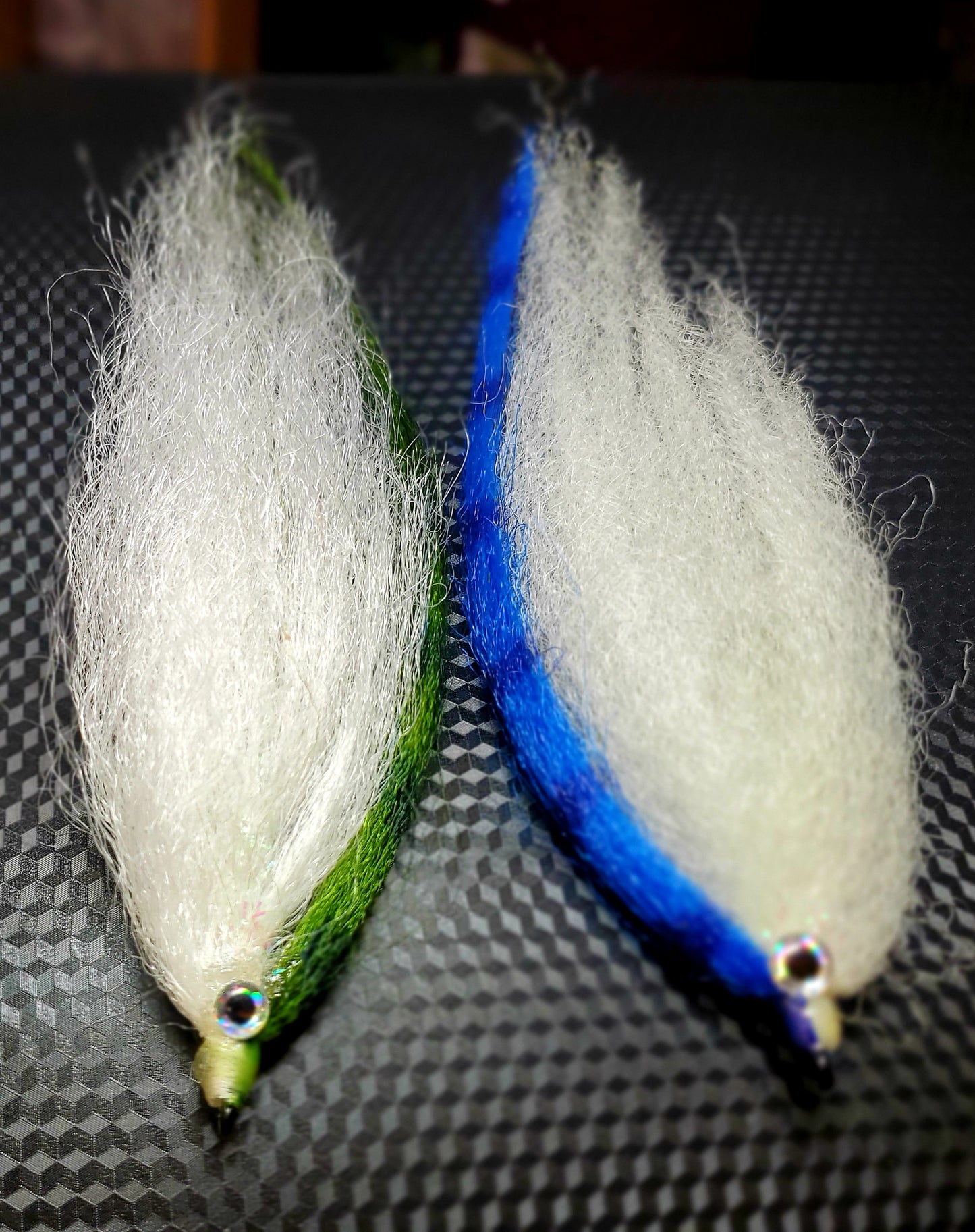 TWO- 6 " Baitfish Flies, E P Baitfish, Predator Fly, Striper Fly, Pilchard Fly, Big Game Fly