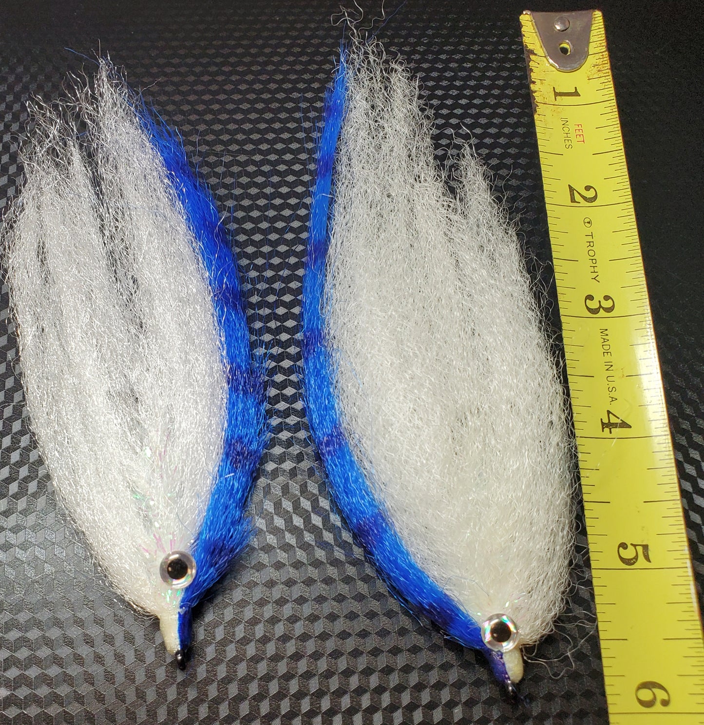 TWO- 6 " Baitfish Flies, E P Baitfish, Predator Fly, Striper Fly, Pilchard Fly, Big Game Fly