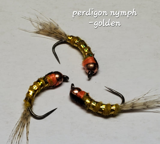 Perdigon Nymph, Tungsten Perdigon Nymph, Perdigon Nymph Golden