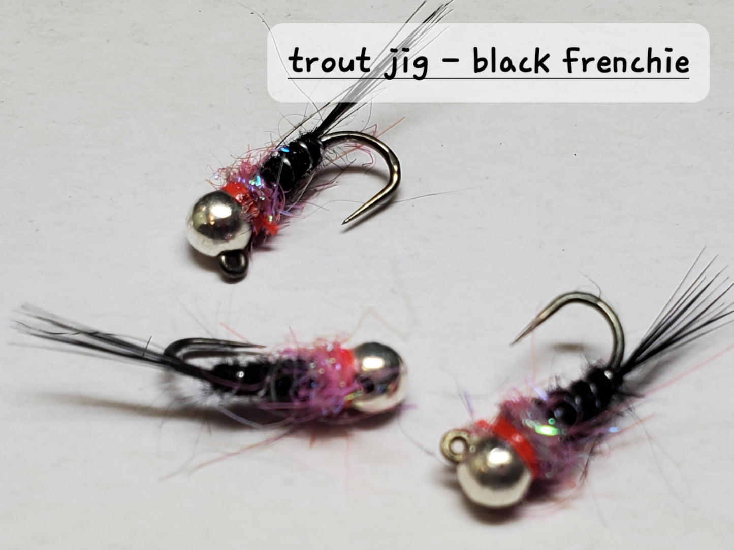 Trout Jig, Tungsten Bead Head Trout Jig, Trout Jig Nymph, Bead Head Nymph, Trout Jig Black Frenchie