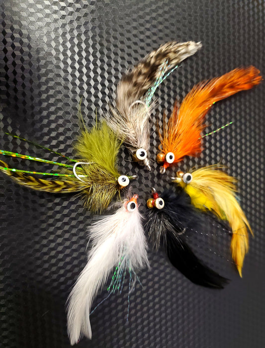 12 Capt. Ken Tutalo's Simple Streamer SELECTION, Clouser Minnow, Deceiver Fly, Salt Water Guide Fly