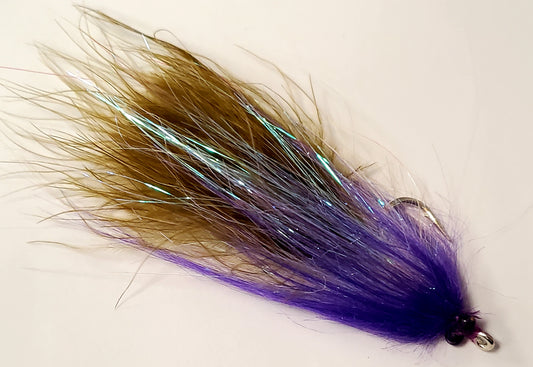 Soft Hackle Streamer,  Salt Water Streamer, Garthside's Soft Hackle Streamer, Olive and Purple