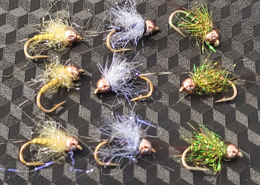 Tungsten Bead Flash Nymph, Tungsten Bead Head Nymph #16