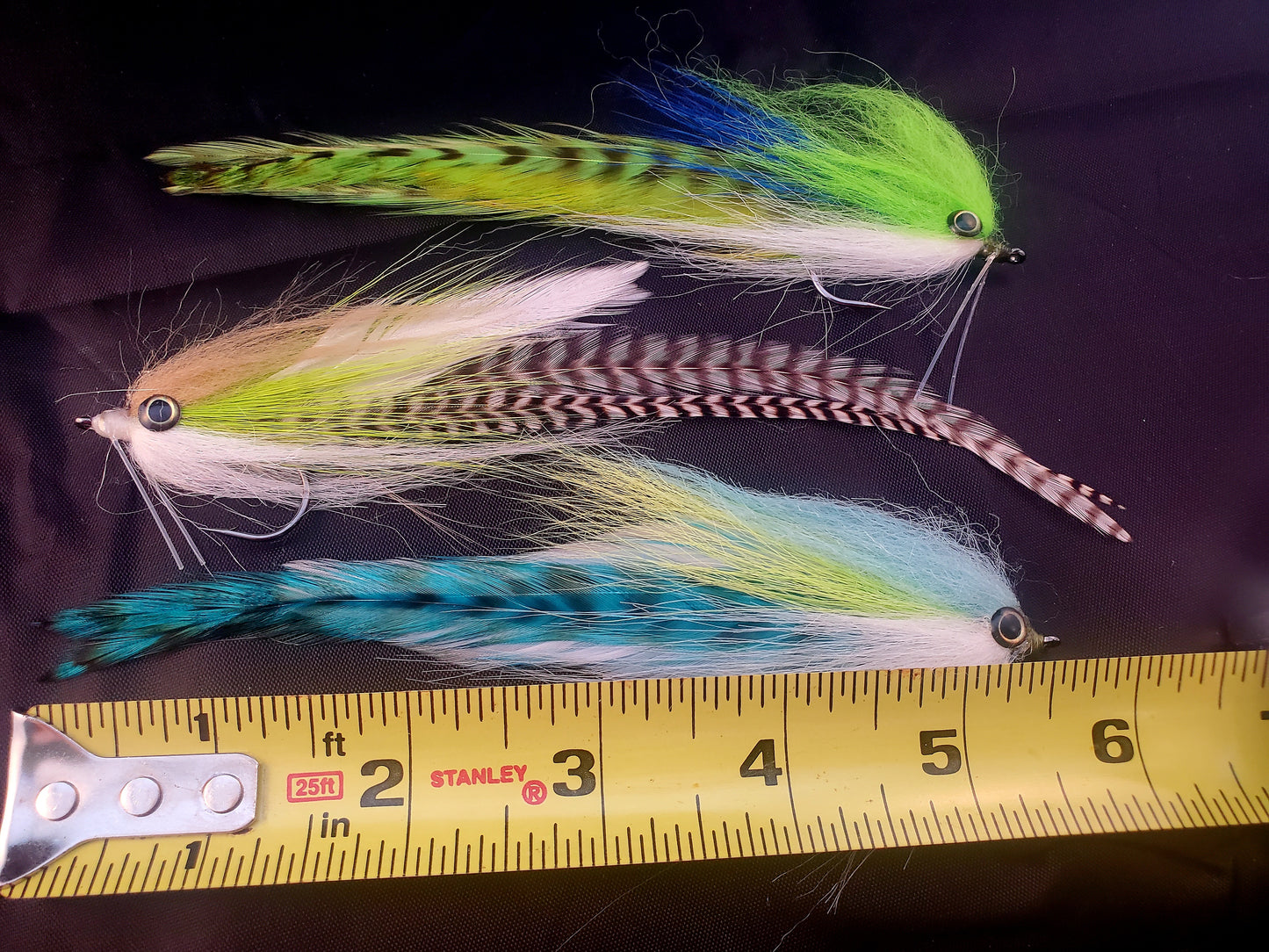 6 Predator Fly Selection, Salt Water Baitfish, Half and Half Predator Fly, Salt Water Streamer