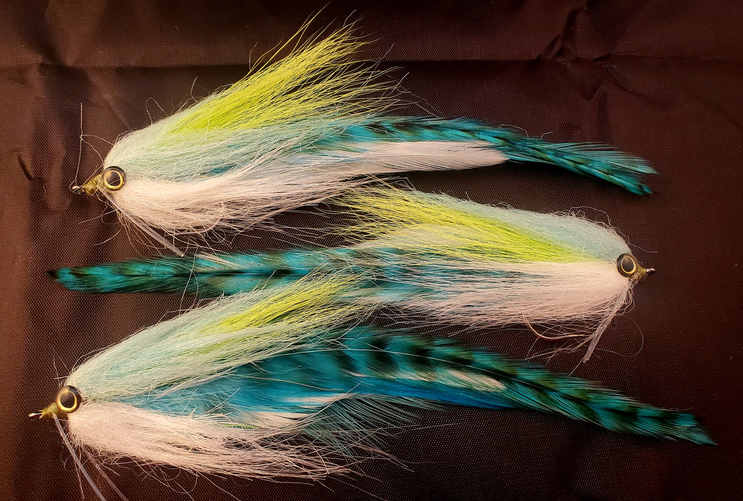 6 Predator Fly Selection, Salt Water Baitfish, Half and Half Predator Fly, Salt Water Streamer