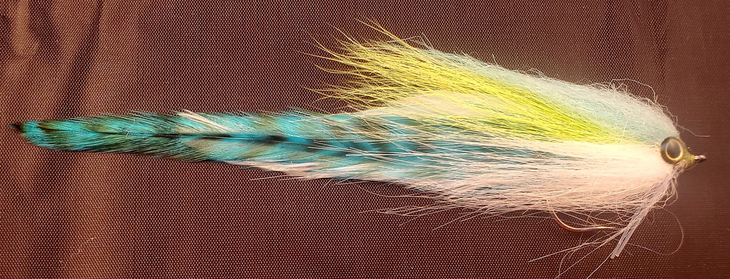 6 Predator Fly Selection, Salt Water Baitfish, Half and Half Predator Fly, Salt Water Streamer