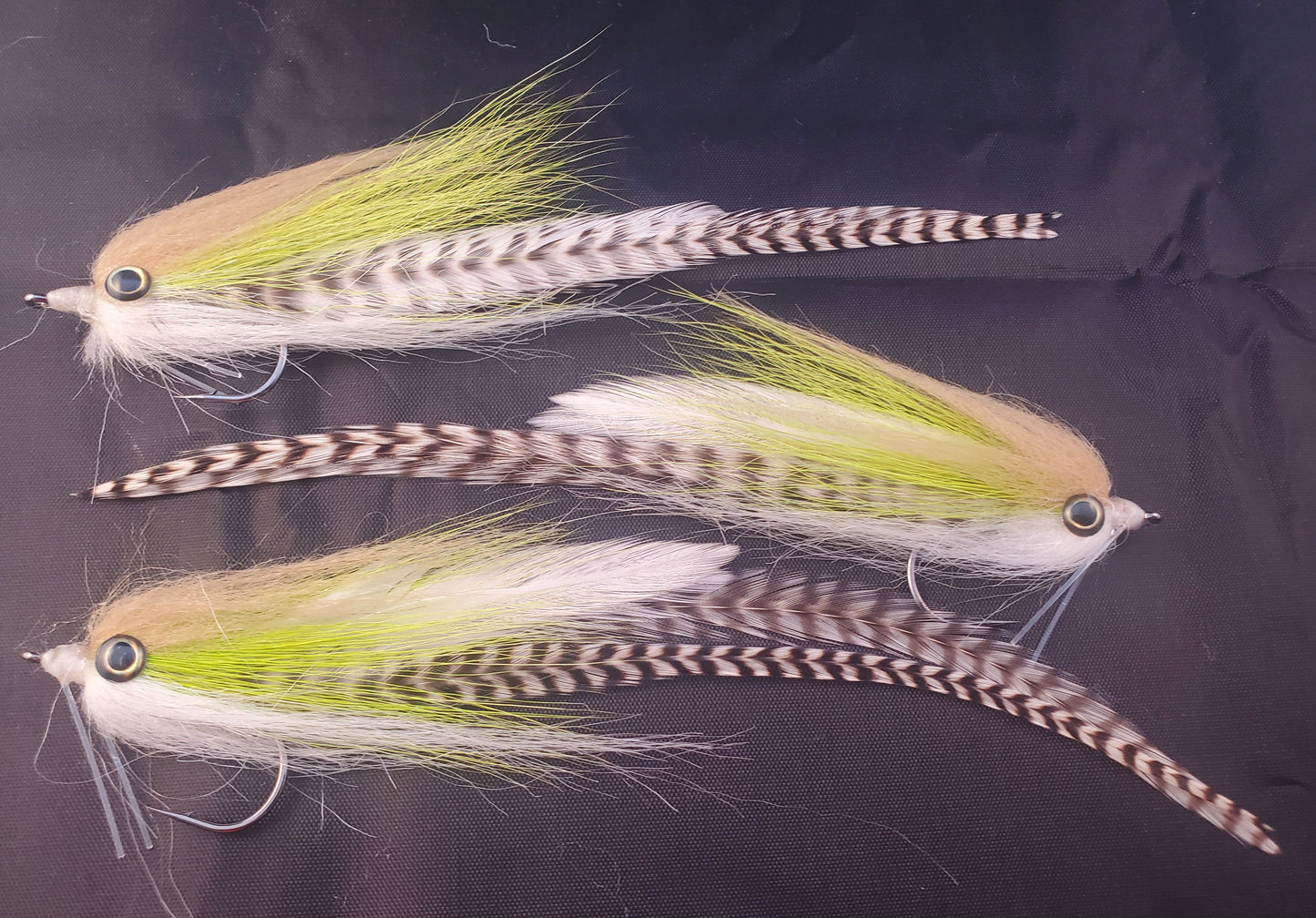6 Predator Fly Selection, Salt Water Baitfish, Half and Half Predator Fly, Salt Water Streamer