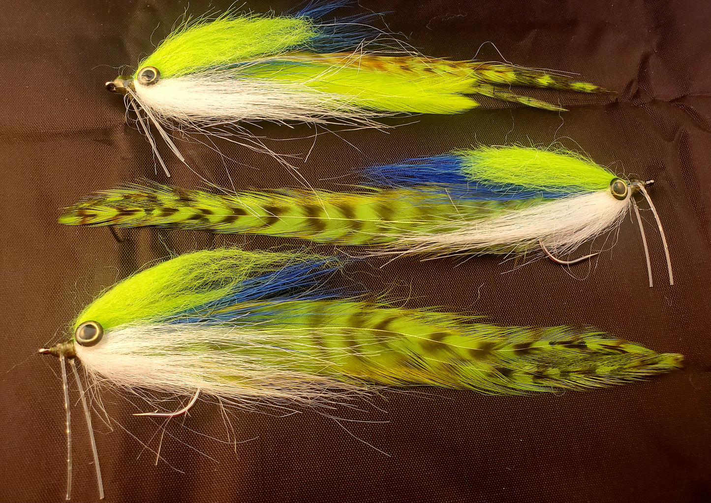 6 Predator Fly Selection, Salt Water Baitfish, Half and Half Predator Fly, Salt Water Streamer