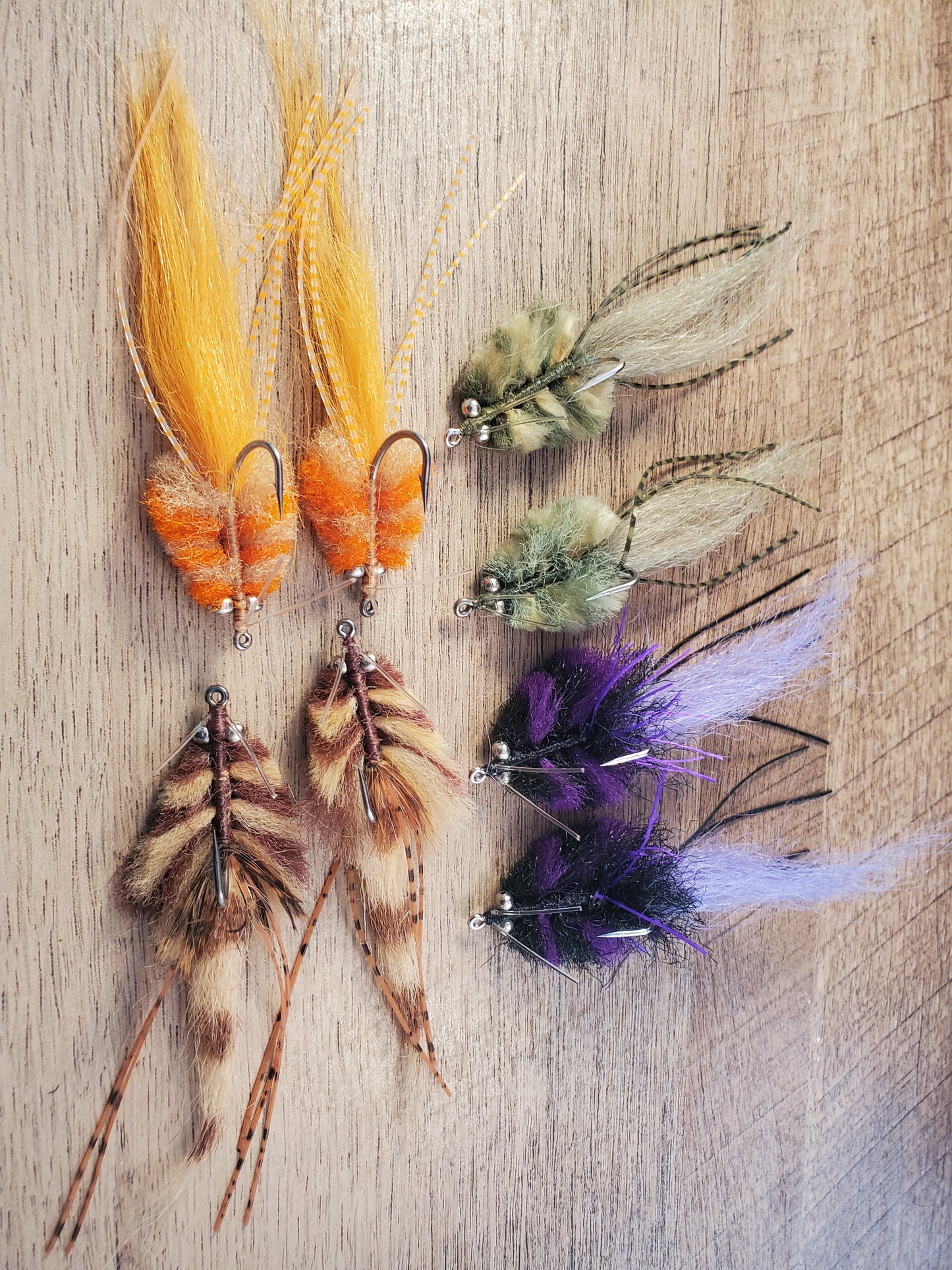 Kwan Fly Selection, 8 Kwan Flies, Redfish Kwan Fly #2