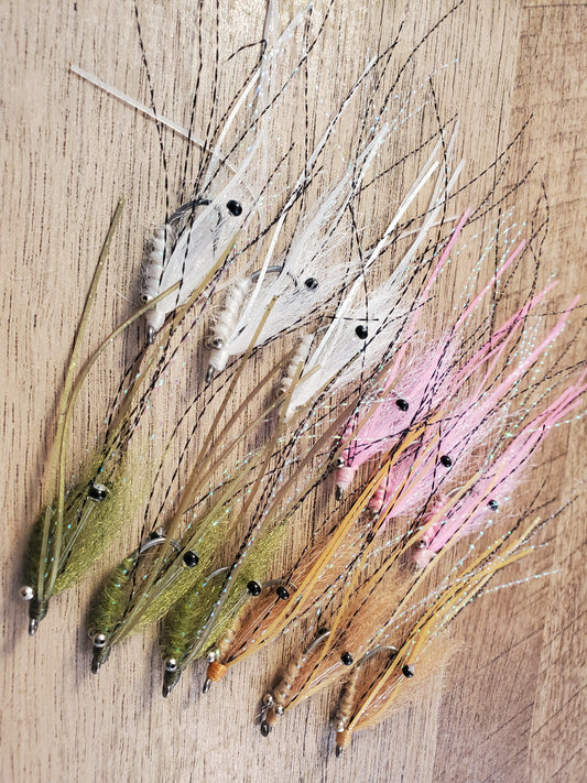Ghost Shrimp Fly SELECTION, Bonefish Fly SELECTION, Permit Fly SELECTION, Salt Water Shrimp Fly #6
