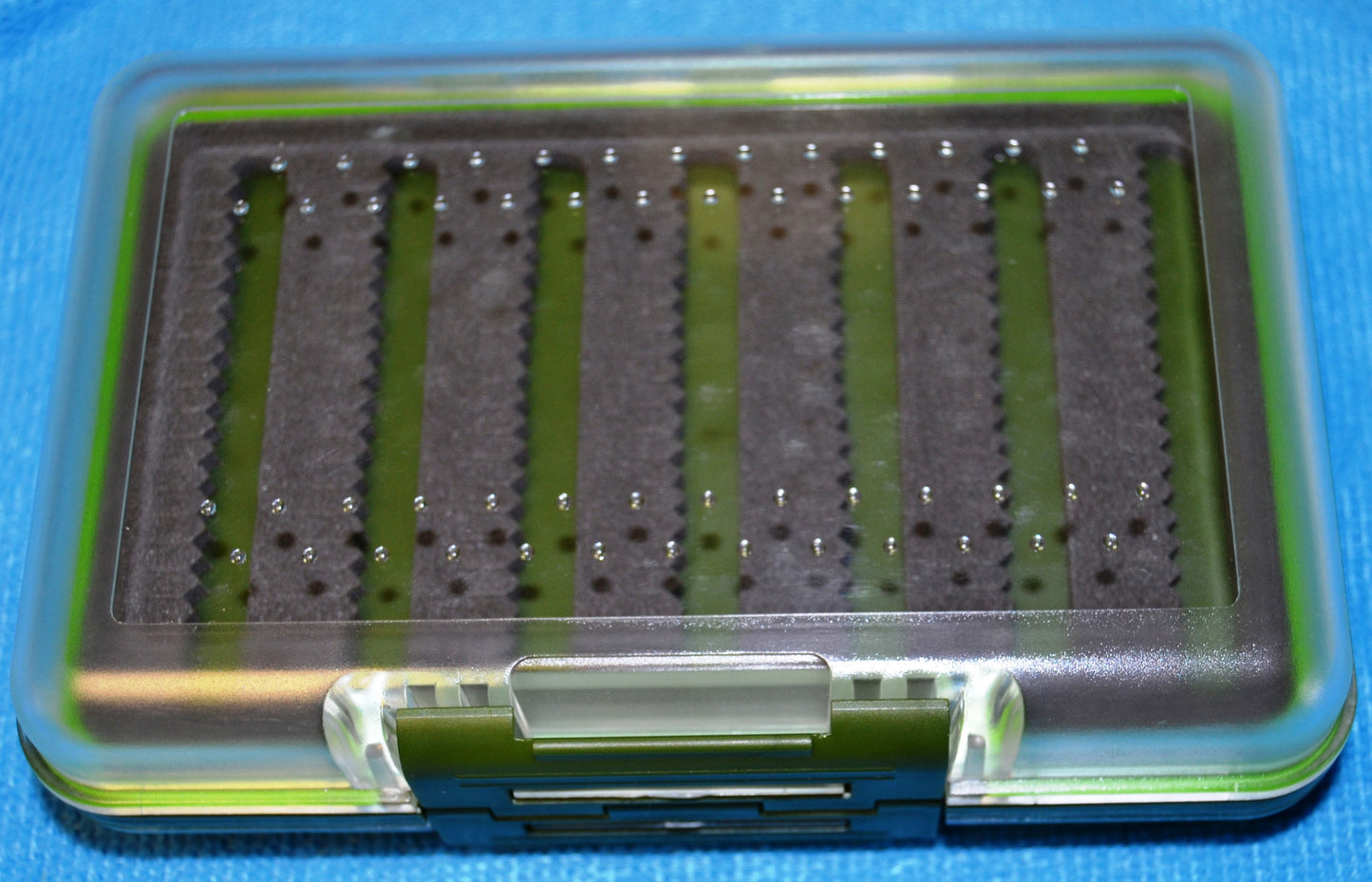 Waterproof Fly Box with Clear Lid -  Anglers Image  -  Micro Slit Foam - 294 flies