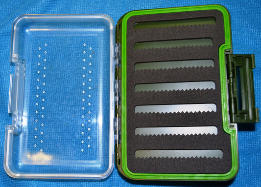 Waterproof Fly Box with Clear Lid -  Anglers Image  -  Micro Slit Foam - 294 flies